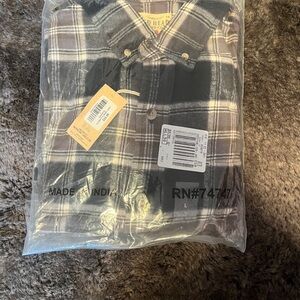 RedHead Black and White Plaid Casual Button-Down Shirt